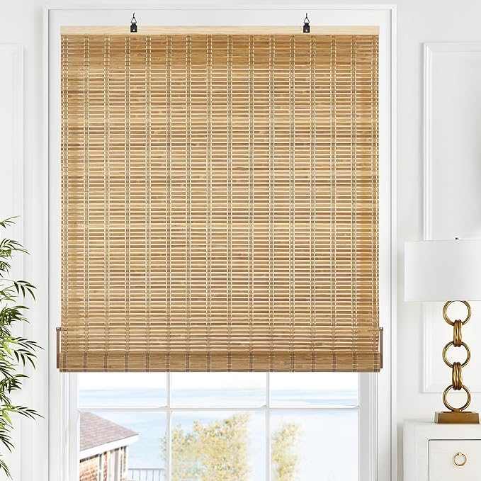 LazBlinds Cordless Bamboo Blinds, Roll Up Shades by LazBlinds