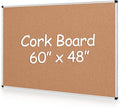 Extra Large Cork Bulletin Board 60" X 48", Wall Mounted Notice Pin Board by Justdowhatyouwanttodo