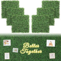 Luyue 6PCS 20”×20” Boxwood Panels, Artificial Grass Wall Panels Fake Greenery by Luyue