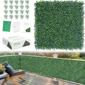 20x20Inch 6Pcs Grass Wall Panels, 4 Layers UV-Anti Boxwood Greenery Hedge by BCBLF