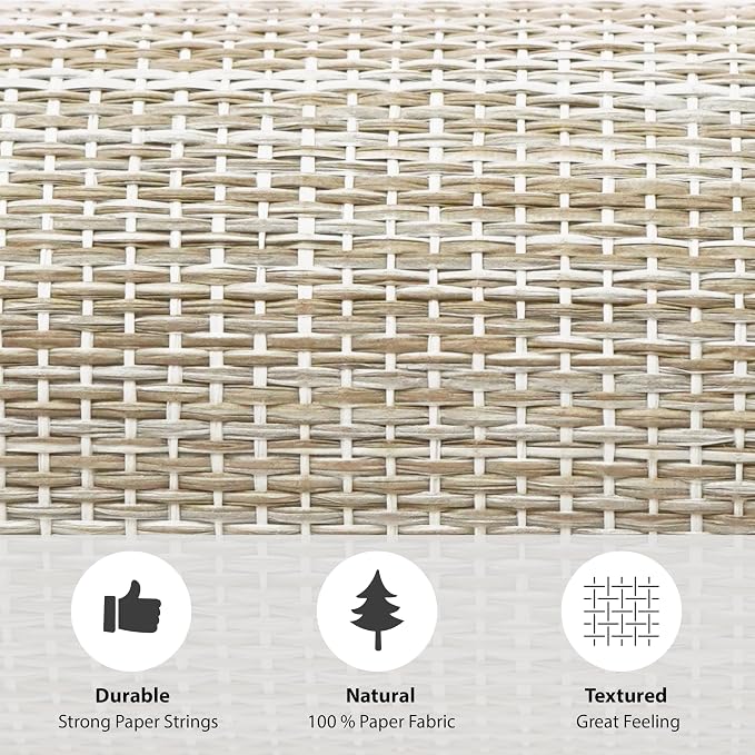 Ansehan Wallcovering W402 Marbletile Collection 36" W x 8 Yard L, Natural Paper - Image 7