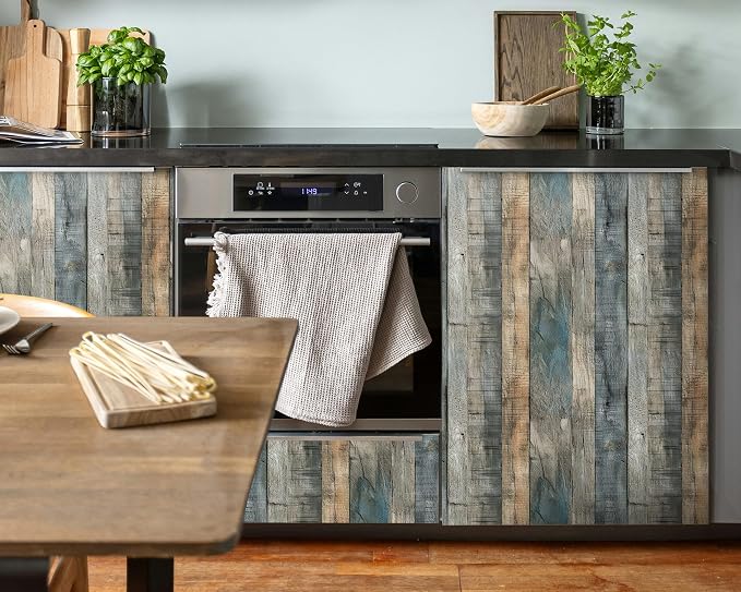 FLFK Grey Wood 16" x 256" Removable Wallpaper Peel and Stick - Image 6