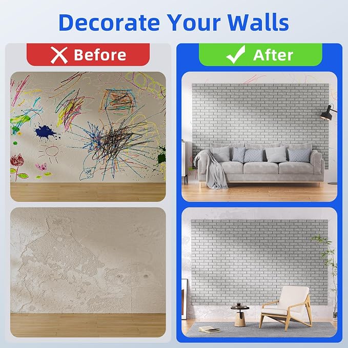 20 Pack Acoustic Panels with Self Adhesive, Soundproof Wall Panels, Brick Sound - Image 7