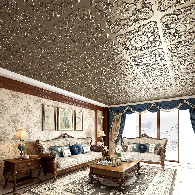 Art3dwallpanels 12 Pack Drop Ceiling Tiles, 24 x 24 Inch High Grade PVC 3D Wall - Image 5