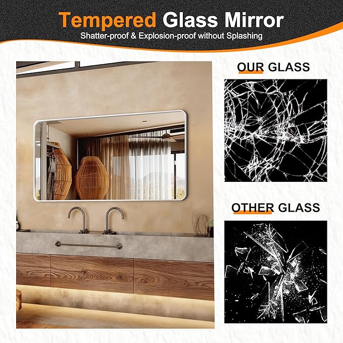 Delma Bathroom Vanity Mirror, High-Definition Bathroom Mirror, Versatile - Image 5