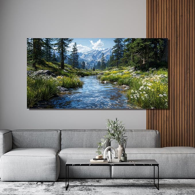 Canvas Wall Art Decor Green Nature Wall Art Prints Artwork - Image 2