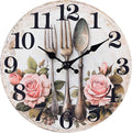 Kitchen Wall Clock, Vintage Floral Wall Clocks by HorizentWallClock