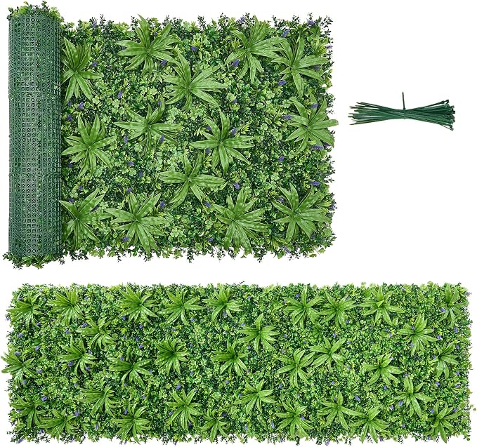 VEVOR Artificial Plant Wall, 40 x 120 in Artificial Boxwood Panels, Sun by VEVOR