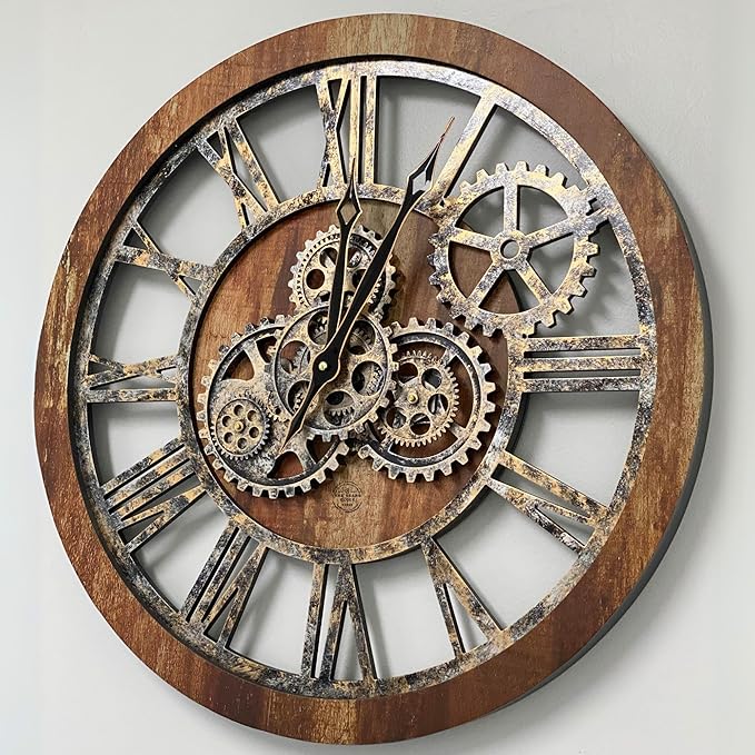 ImprovingLife The Gears Clock The Original Real Moving Gear Wall Clock Vintage - Image 3