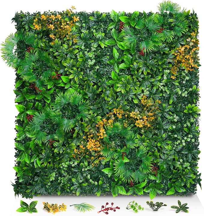 Grass Wall Panels, UV-Anti Faux Greenery Plant Boxwood Panels by EverNature