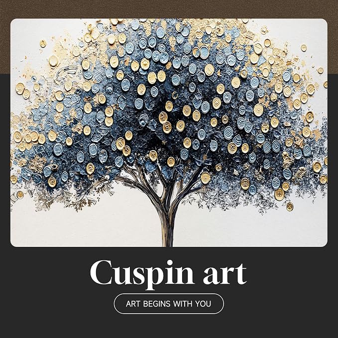 Framed Square Tree of Life Wall Art, Minimalist Elegant Luxury Abstract Tree - Image 7