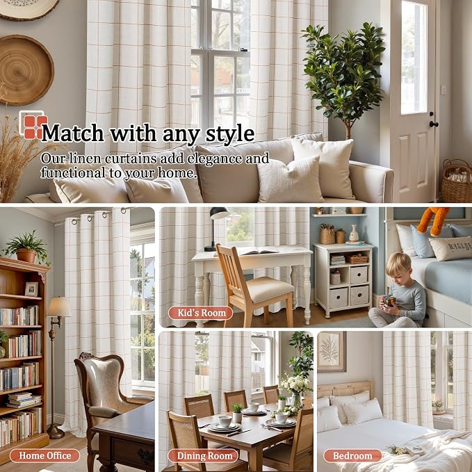 Lajode Linen Blackout Curtains for Living Room - Image 4