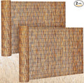 Barydat 2 Pcs 4 x 16.4 ft Reed Fence Roll, 85% Shade Bamboo Privacy Screen by home