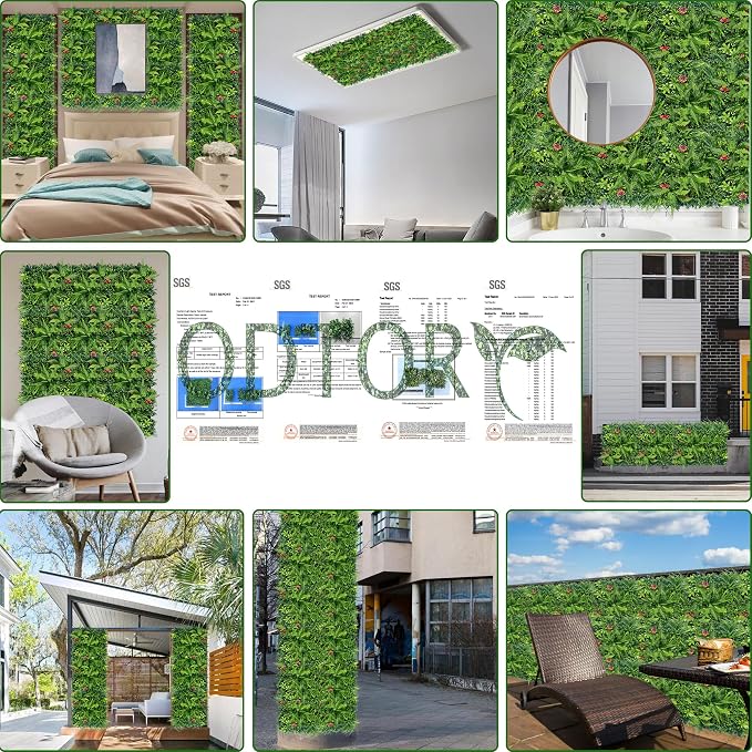 ODTORY Artificial Grass Wall Backdrop Panels Roll: 40X120 in UV-Anti Greenery - Image 6