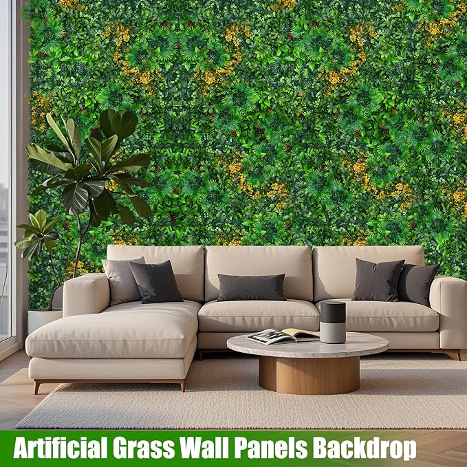 Grass Wall Panels Roll, UV-Anti Faux Greenery Plant Boxwood Panels - Image 4
