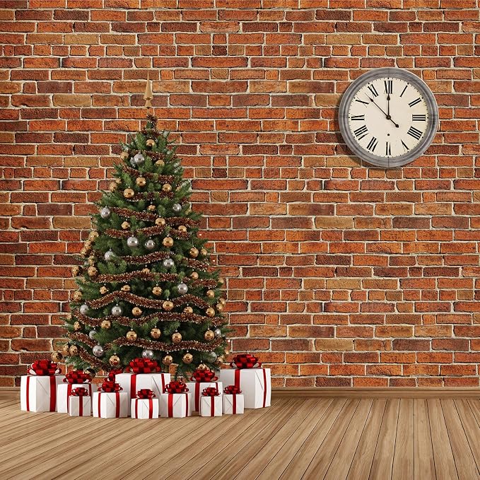 Chuangdi 2pcs 4.5 x 9 Feet Brick Wallpaper Peel and Stick Backdrop Tablecloth - Image 6