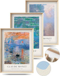 Framed Claude Monet Water Lilies Canvas Wall Art, Vintage Impressionist by HesenDot