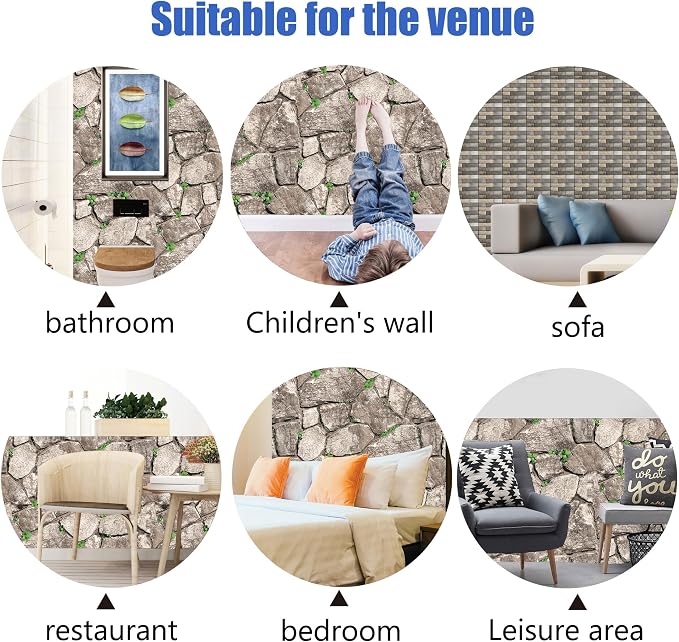 3D Panels Peel and Stick, Simulated Stone Wall, PVC Waterproof Self Adhesive - Image 7
