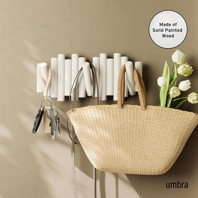 Umbra Picket Wall-Mounted Coat Rack Rail Hook - Image 2