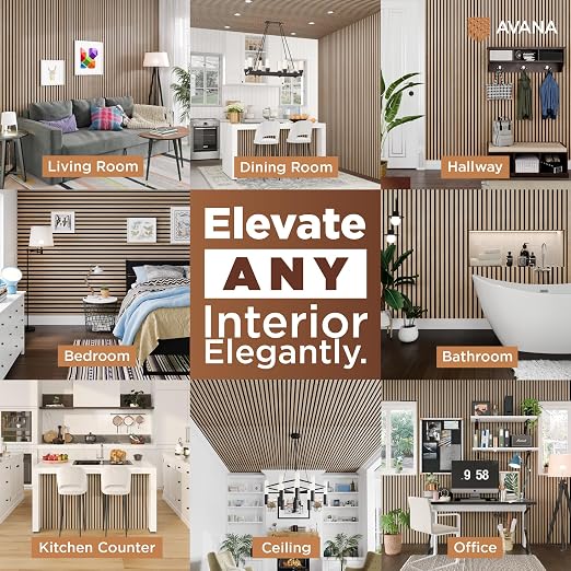 Avana Acoustic Wood Wall Panels – 93.2x11.25 Inch Panels – Fits 94x12 Layout – - Image 3