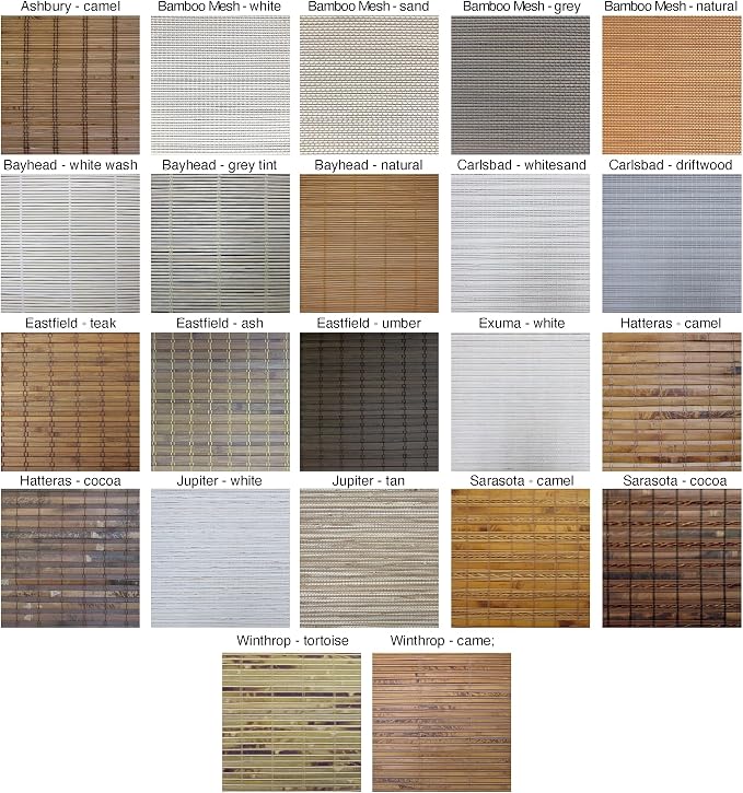 Cordless Woven Wood Roman Shades, 41W x 36H, Sarasota Camel, Sizes 20-72 Wide - Image 3