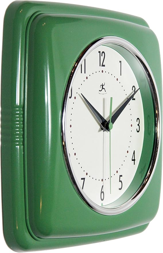 Infinity Instruments Square Silent Retro 9 inch Mid Century Modern Kitchen - Image 2