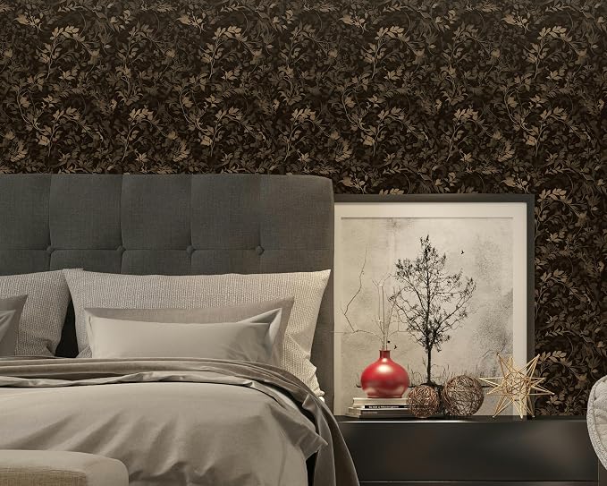 FLFK Peel and Stick Wallpaper Black Gothic Wall Paper - Image 6