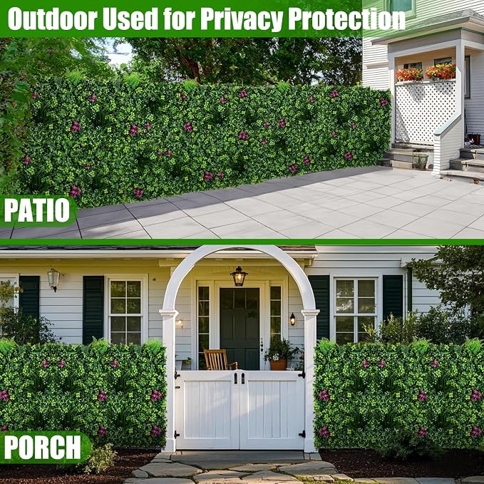 Artificial Grass Wall Panels, UV-Anti Fake Greenery Plant Boxwood Panels - Image 7