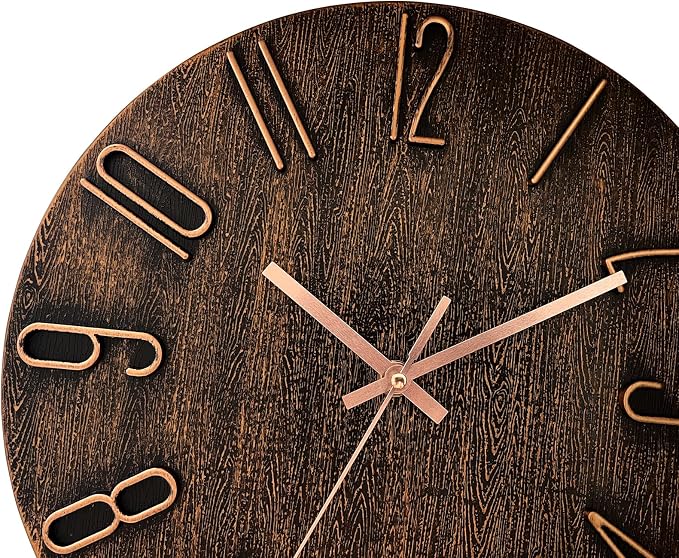 AIRUIFU Wall Clock 12 Inch Non-Ticking Silent Battery Operated Round Wall Clock - Image 4