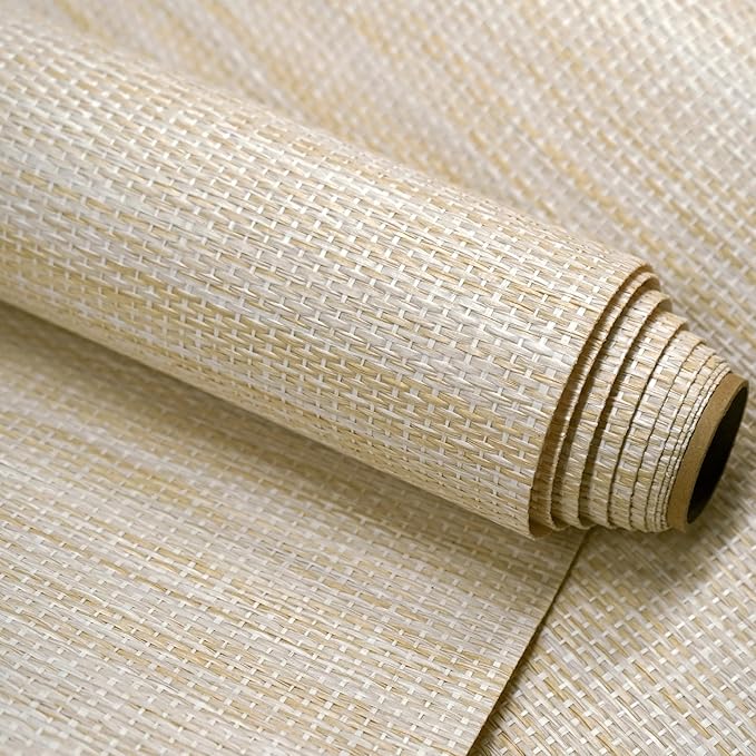 Ansehan Natural Paper Weave Grasscloth Wallcovering, W412 Marbletile 36" x8yd by Ansehan