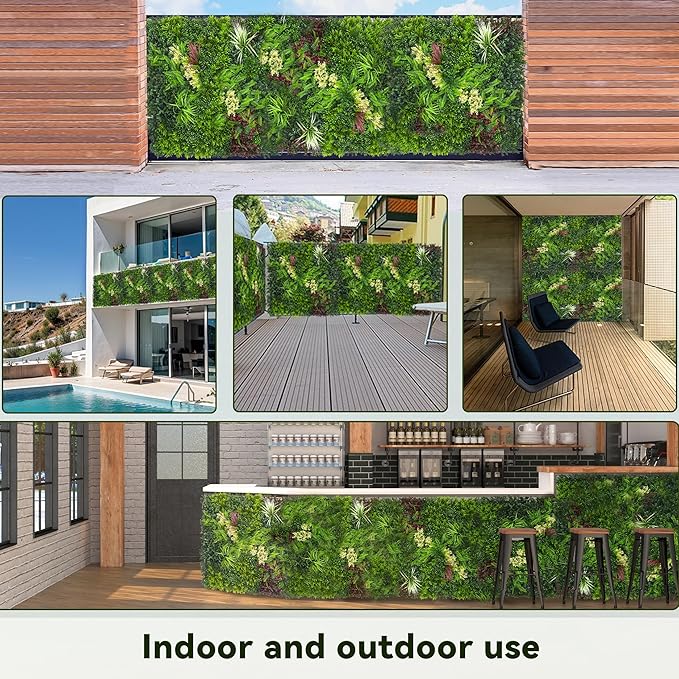 Artificial Ivy Boxwood Roll: 80"x120" UV Resistant Green Leaves Faux - Image 7