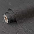 FUKU MON Dark Gray Vinyl/PVC Grasscloth Textured Wallpaper 24" X 394" Fabric by MeetyourallDIYneeds