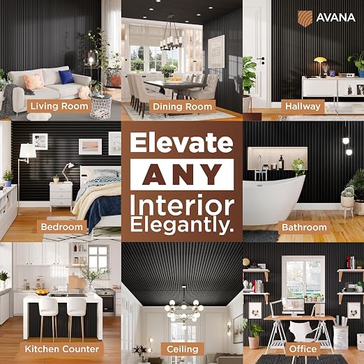 Avana Acoustic Wood Wall Panels –93.2x11.25 Inch Panels – Fits 94x12 Layout – - Image 3