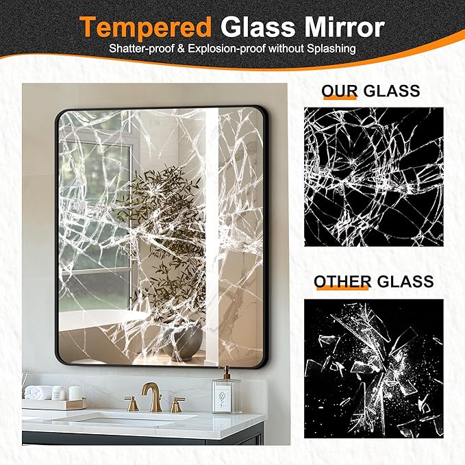 Delma Bathroom Vanity Mirror, High-Definition Bathroom Mirror, Versatile - Image 4