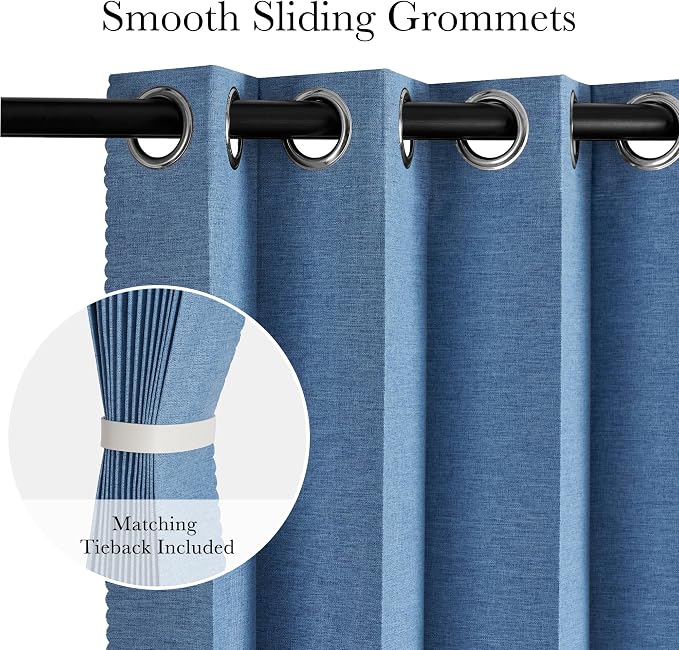 RYB HOME Accordion Style Room Divider Curtain-100% Blackout Folding Accordion - Image 3