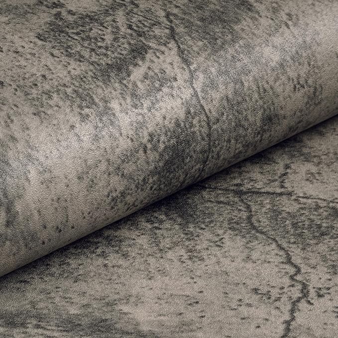 Livelynine Moody Concrete Wallpaper Peel and Stick Industrial Modern Brown - Image 7