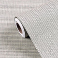 FunStick 24"x200" Grey Grasscloth Peel and Stick Wallpaper by FunStick