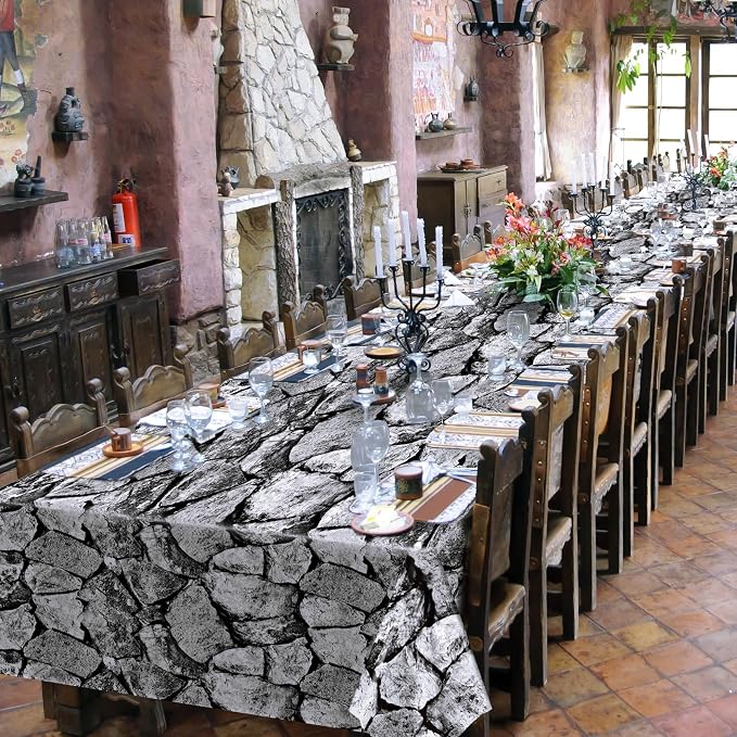 Kochorie 100 Ft X 54 Inch Halloween Stone Wall Tablecloth Roll - Image 4