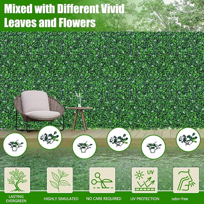 EverNture 71"x144" Grass Wall Panels, Artificial Grass Backdrop, Fake Greenery - Image 3