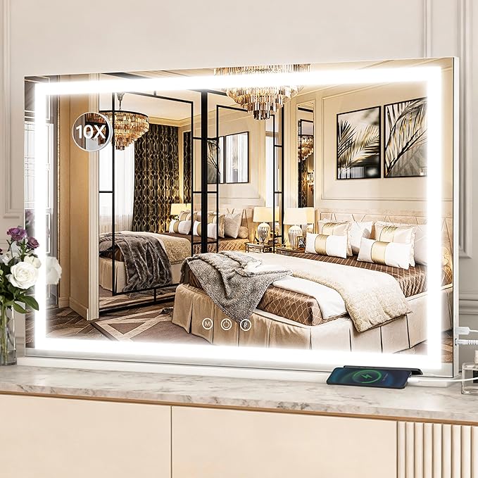 ROLOVE 39" x 28" Extra Large Vanity Mirror by ROLOVE