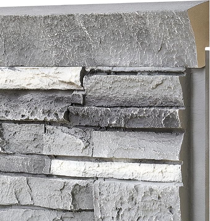 Faux Stone Wall Ledger Artisan Hand Painted Decorative Wall Trim - Image 4