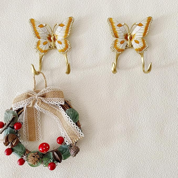 1 Pack Decorative Wall Hook, Vintage Butterfly Shaped Metal Wall Hook - Image 5