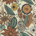 Boho Wallpaper Peel and Stick, Vintage Floral Contact Paper 17.5" x 118" by Laatse
