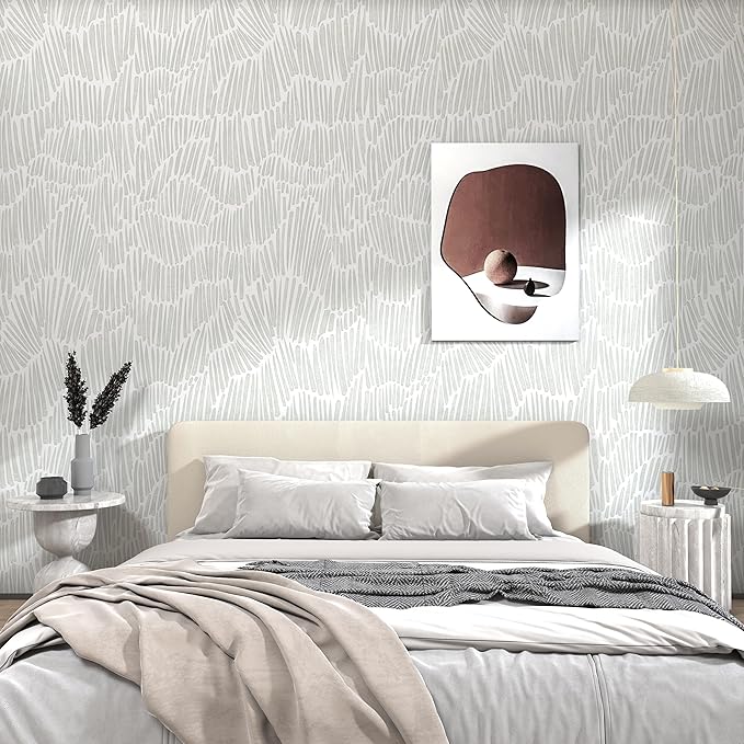 Theper Green Wallpaper 17.3"×393" Modern Striped Wallpapers Peel and Stick - Image 5