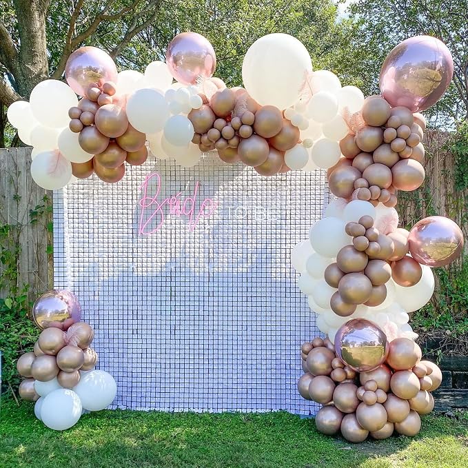 COKAOBE Matte White Sequin Wall Backdrop, Photo Backdrops - Image 5