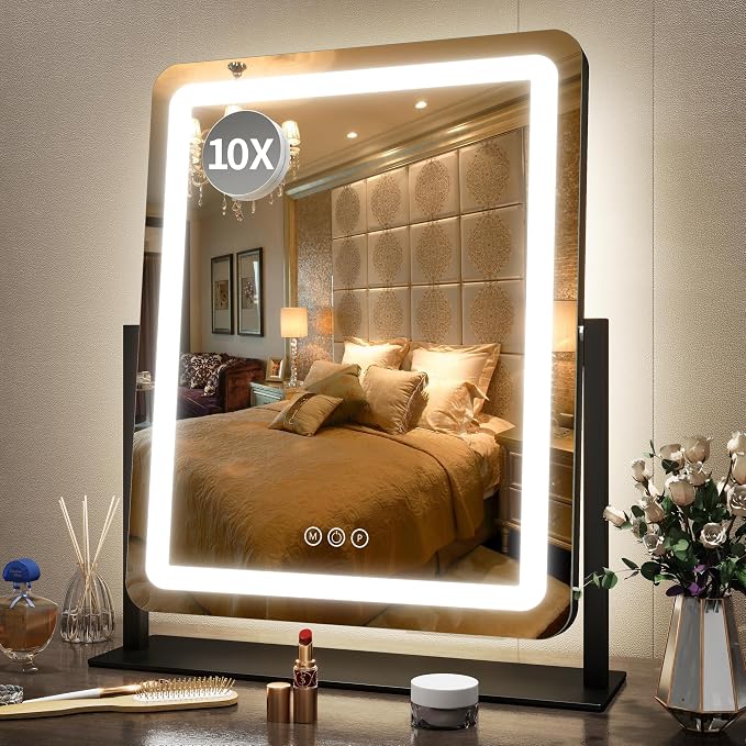 FENNIO Vanity Mirror with Lights 19"x22" by FENNIOLEDMIRRORS