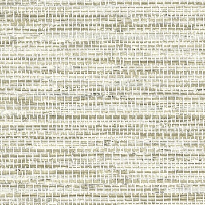 JiffDiff Grasscloth Wallpaper Peel and Stick Cream Grassweave Stick on by wallpaper
