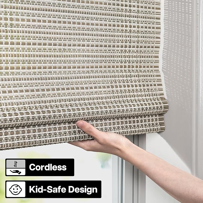 LazBlinds Cordless Bamboo Roman Shades - Image 3
