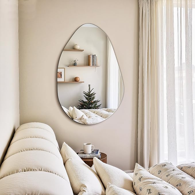 FICTOR Irregular Asymmetrical Wall Mirror, Living Room, Dining Room - Image 5