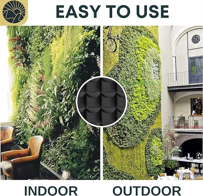 SunVara Vertical Wall Planter 64 Pockets Living Wall Garden - Image 5